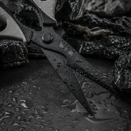 张小泉厨房钛剪刀不锈钢多功能剪刀夹核桃剪肉剪蔬菜烤肉剪 J200001