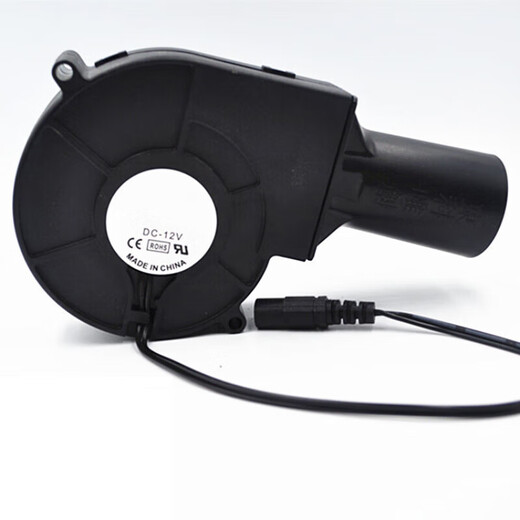 何佳功9733鼓风机大风量涡轮圆出风口 柴火灶烧烤炉 家用小型灶台风机 铁壳通风机+圆形风管+220V调速器