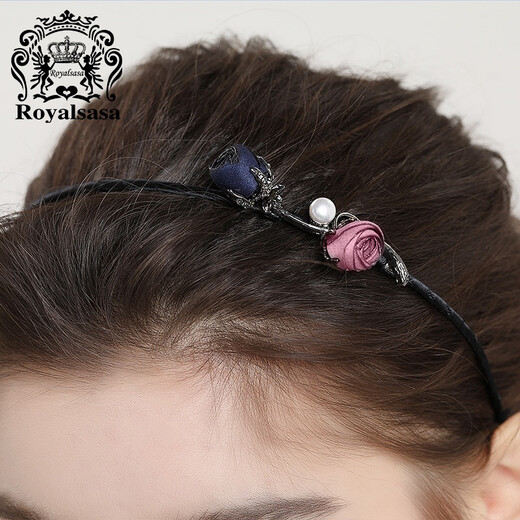 Royal sasa royal sasa headband hair accessories pressed hair hoop hairpin imitation crystal fabric rose flower headband