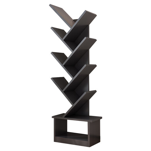 Shuali bookshelf tree-shaped multi-layer simple storage bookshelf 136cm eight-layer grid black SL8374D