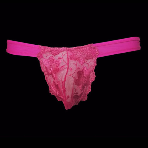 Men's Underwear Thong Men's Sexy Lace Underwear Sexy Lace Embroidery Floral Stretch Red S