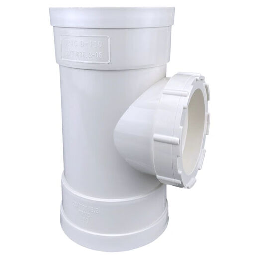 Customized PVC inspection port 110 drainage riser maintenance 75 tee with cover direct 50 sewer pipe observation port 160 110 national standard