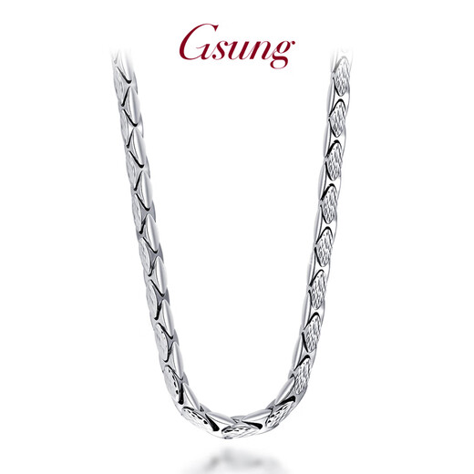 GsunG platinum necklace men's grand PT950 new knight chain platinum necklace men's three-dimensional car flower shiny necklace. Please contact customer service for customization of different lengths and weights.