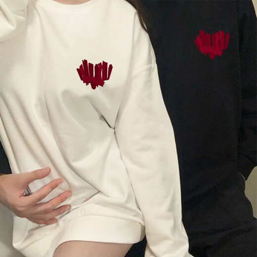 One Inch Acacia Two-piece Couple's Autumn and Winter Sweater Men's Velvet Suit New Trendy Loose Student Versatile Jacket Female White + Male White Female S + Male S