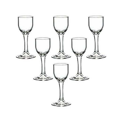 Katav white wine glass dispenser set lead-free crystal glass with graduated wine glass bullet cup Maotai cup spirit cup handmade Maotai cup 6 cups 15ml