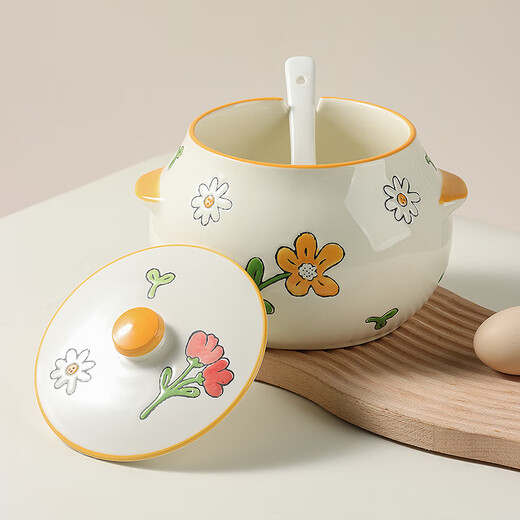 Baijie high temperature resistant ceramic lard jar seasoning jar can be filled with hot oil. 1.5l can hold approximately 2.5Jin. Jin is equal to 0.5kg of lard.