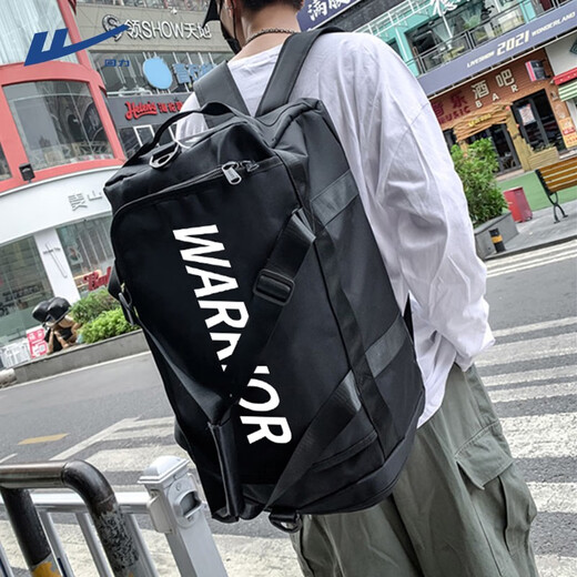 回力旅行包男大容量双肩包防泼水斜挎手提休闲运动登山包出差电脑背包 黑色【80L 可登机免托运】