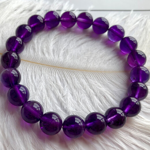 Baoxinfanrui BOSFRU natural amethyst bracelet for students, office workers, amethyst bracelets for women, good luck guardian beads, gifts for friends, spaced bead amethyst bracelet-8mm