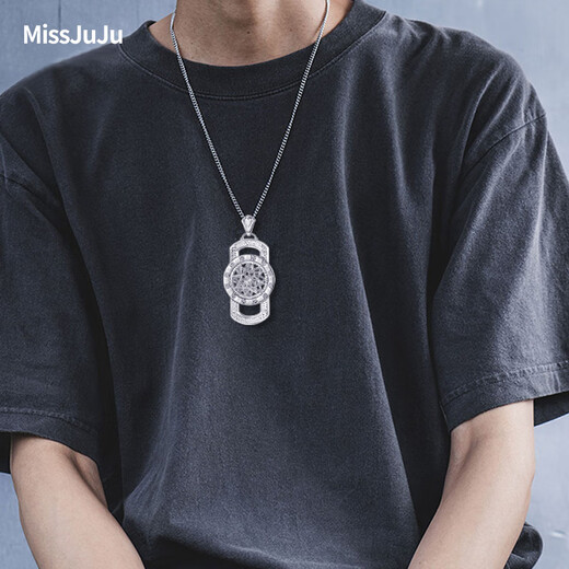 Miss JuJu Twelve Constellations Rotating Compass Platinum Pendant pt950 Platinum Large Tag Car Flower Fang Brand Men's Pendant Single Pendant About 33g + Shipping Leather Cord More refunds, less compensation