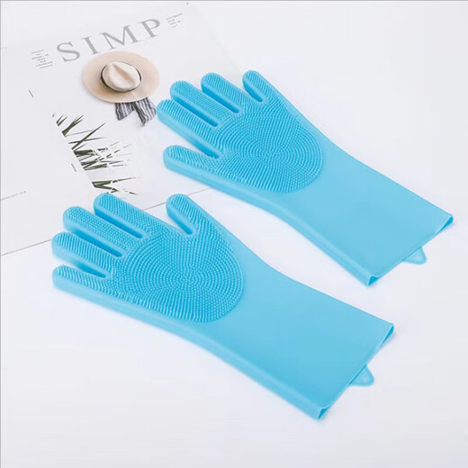 Red Rabbit Horse Pet Massage Gloves Anti-Scratch and Bite Bath Gloves Bath Gloves for Dogs and Cats Thickened Blue Thickened