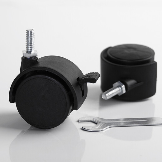 Yicai Nianhua black PA plastic wheel storage rack wheel universal pulley with brake set of 4 pieces 70048