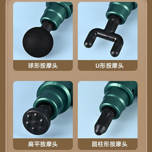 Hot-selling Fascia Gun Massager, Cervical Massager, Whole Body Neck and Shoulder Relief, Muscle Deep Massager, Birthday Gift, Mother’s Day Gift, Fitness Exercise, Upgraded Malachite Green - Six-level Adjustment