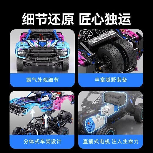 RSRDDY Ford Conqueror off-road remote control car model difficult assembly toys for boys and children 715006 Ford Conqueror off-road