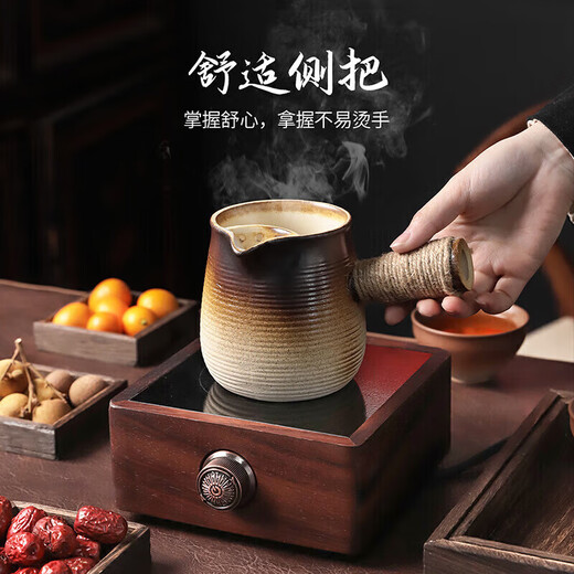 Qixuanyuan stove-cooked teapot, side-handled pot with lid, single pot utensil, household indoor high-temperature-resistant ceramic tea-making health pot