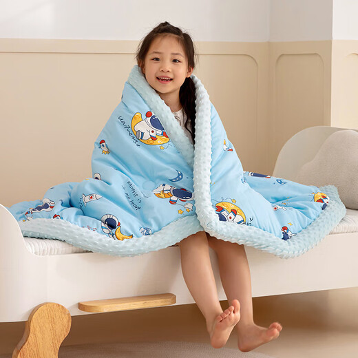 Sikandi Class A baby pure cotton beanie quilt removable and washable spring and autumn kindergarten quilt children's winter quilt four-season quilt Aerospace Walk one-piece spring and autumn quilt 120x150cm