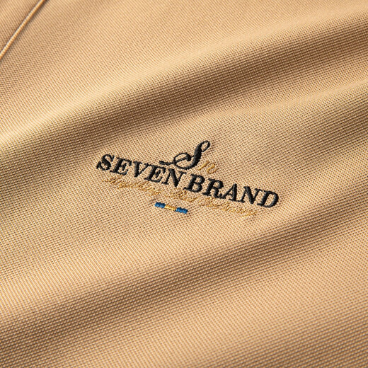 Qipai short-sleeved men's polo shirt summer thin fashionable casual lapel versatile shirt 3A antibacterial 1JH707 apricot L (175)