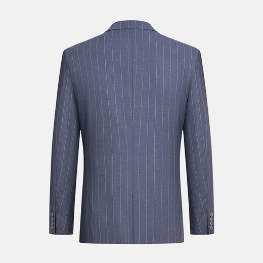 Qipai Striped Suit Men's Business Casual Fashion Slim Suit Vest Three-piece Set Shopping Mall Same Style Light Gray B48