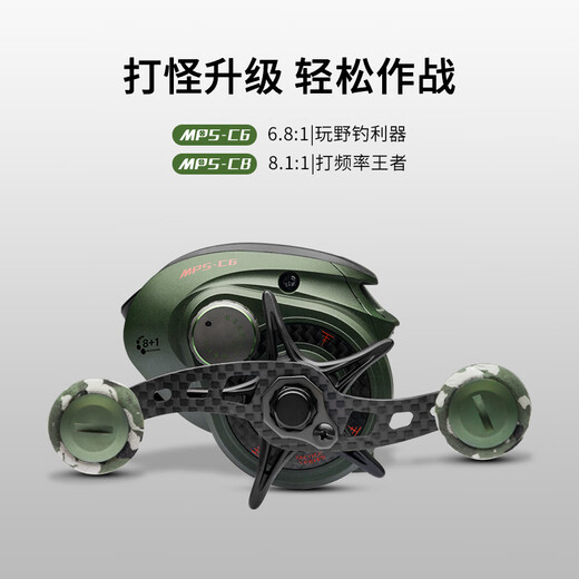 Beimingyu MP5 water droplet micro-lua fishing reel, black pan-purpose long-range anti-explosion line, all-metal fishing reel, water droplet wheel MP5-C8 right hand (general-purpose line cup)