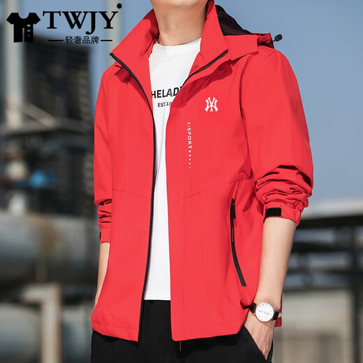 TWJY light luxury brand jacket for men in spring and autumn new style loose plus fat plus size winter velvet thickened trendy jacket for men T2328 black (regular style) regular XL (recommended 130-150Jin Jin equals 0.5kg)