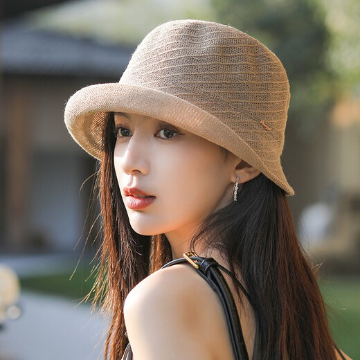 Xiangxue Yuxiu Japanese fisherman hat women's spring and summer thin and breathable top hat 2025 fashionable face-showing small foreign style sun protection hat khaki