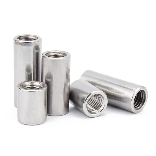 Jinchao 304 stainless steel extended thick high round nut through wire connection nut column screw joint welding high voltage screw nut M3* 5*10 (5 pieces) extended