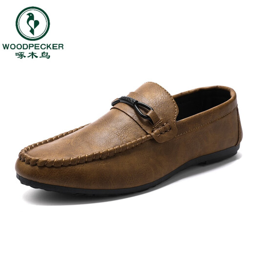 Spechts Sommer atmungsaktiv und rutschfeste Kee-resistente Herrenschuhe 2024 Neue Lazy Herren-Beanie-Schuhe Vielseitige lässige lässige Lederschuhe D831 Black + bequem Innensohle 41