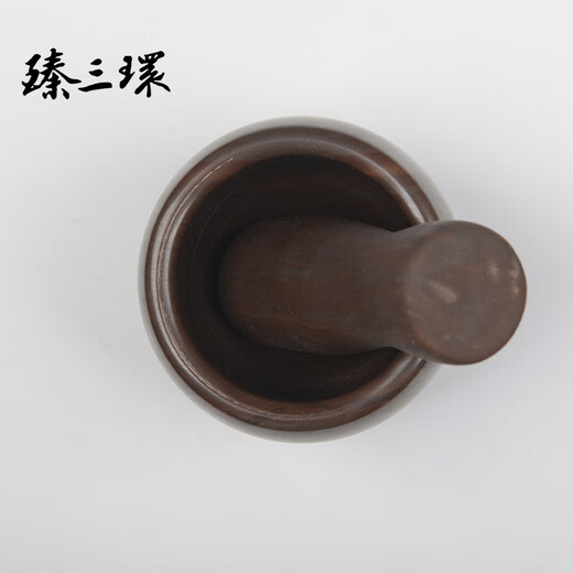 Zhensanhuan garlic mortar household garlic masher marble garlic pounder stone mortar garlic press manual grinder Muyu stone upgraded model