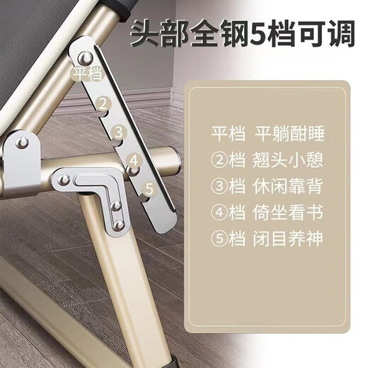 Qingjue Folding Sheet Single Nap Bed Folding Recliner Home Office Nap Bed Simple Camp Bed Accompanying Bed Hot Sale Round Tube Reinforcement-170*56