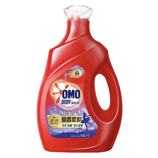 OMO fully automatic lavender enzyme laundry detergent 3kg*2 contains gold spinning fragrance essence, long-lasting fragrance and 99% sterilization for clothes