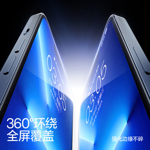 Flash Magic is suitable for iPhone 13 tempered film, dust-free cabin, iPhone14 mobile phone film 13pro/14plus high-definition anti-fingerprint, anti-fall, anti-earpiece, dust-proof protective film, ultra-clear | dust-free cabin book style, 2 pieces for Apple 13/13Pro/14