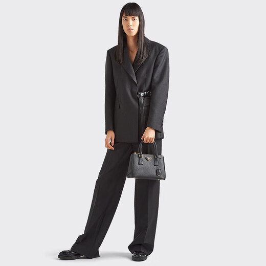 PRADA/Prada Gift Women's Prada Galleria Cow Leather Small Handbag Black