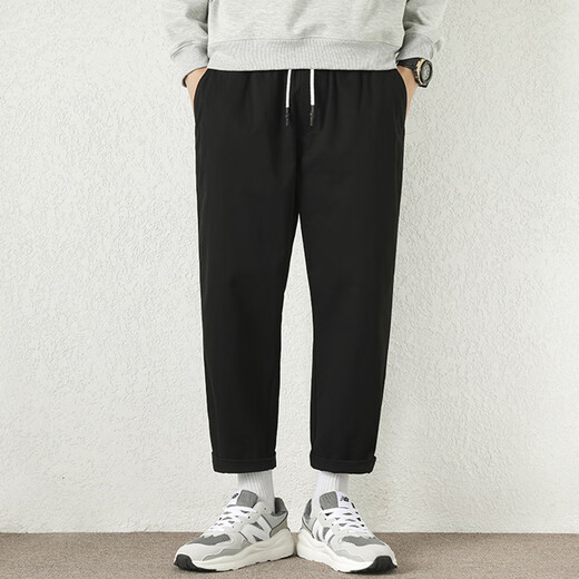 
Jean-Vis summer new casual pants for men loose straight 2025 new conical nine-point summer comfortable pants 9904 light khaki [cotton breathable high quality] XL