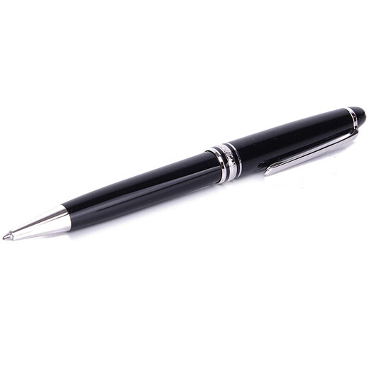 Montblanc (MONTBLANC) Meisterstück P164 dark black resin platinum decorated with hexagonal white star logo classic ballpoint pen 2866