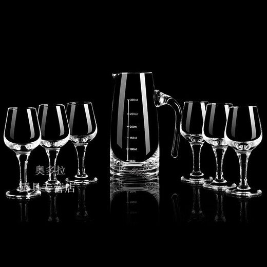 National standard liquor tasting glass crystal glass tasting cup 50ml goblet tulip wine tasting glass set one or two glasses 50ml national standard six pieces (with label) + 150ml 6 pieces + 12 hole rack