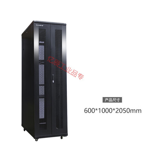 Rekasen server cabinet K1-6042 thickened standard 19 inches 600*1000*2000 national multi-warehouse direct factory supply standard 2 meters 4 K1-6042S black front and rear double mesh doors 60x120x205cm