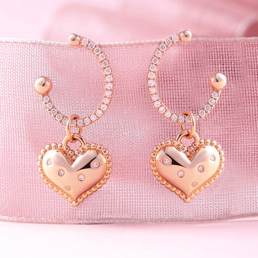 Chiba Jewelry 18K gold diamond pendant for women, simple loving fashion, versatile, light luxury, birthday gift for girlfriend