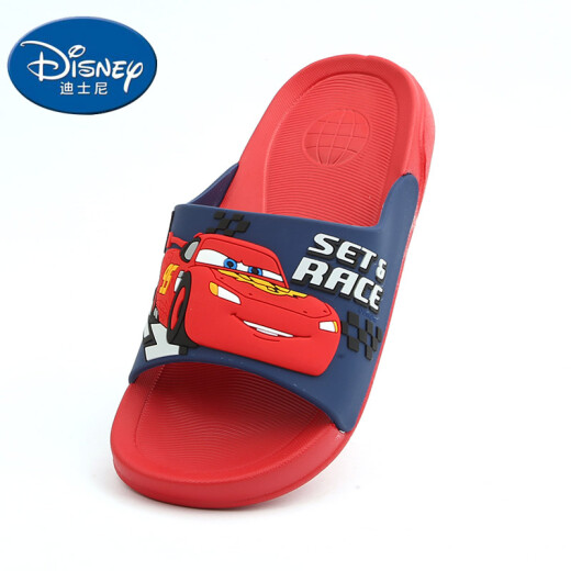 DISNEY Disney children's slippers boys comfortable bathroom home baby slippers cartoon children's slippers middle child red 2251090