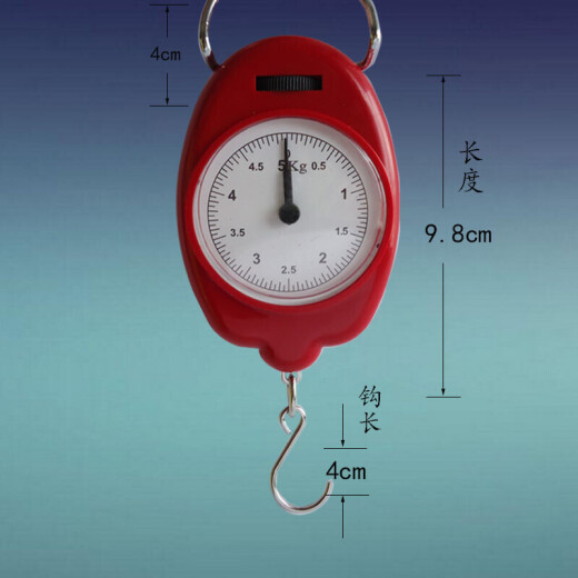 Precise mechanical portable small scale, hand-held 5kg 10kg [Jin is equal to 0.5kg] spring-type pocket scale, convenient for express delivery and fishing, 10kg Jin [Jin is equal to 0.5kg]