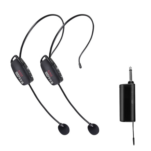 IMVP one to four teachers' dedicated wireless headset hanging microphone audio power amplifier amplifier mixer stage professional performance outdoor karaoke microphone training universal one to six headsets + high volume audio (with display, high-definition radio) suitable for audio/amplifier/amplifier and other equipment 50-meter wireless transmission without whistling