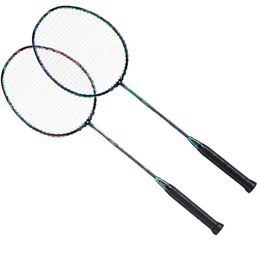 Kawasaki (KAWASAKI) double racket full carbon badminton racket with stringing PK-007 (includes large bag with 12 players' glue)