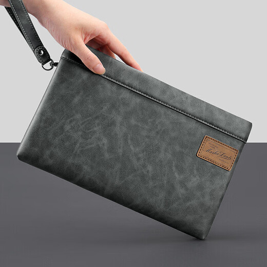 MashaLanti men's handbag casual large-capacity handbag men's zipper wallet brand business clutch envelope bag birthday gift