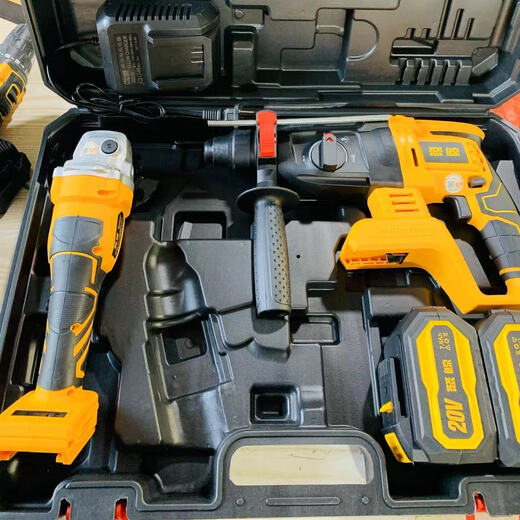 Raging Whale 15-cell battery brushless rechargeable electric hammer impact drill lithium electric angle grinder electric drill wrench battery universal set Ares VIP four-piece set hot recommendation recommended brushless four-piece set-four batteries and two charges