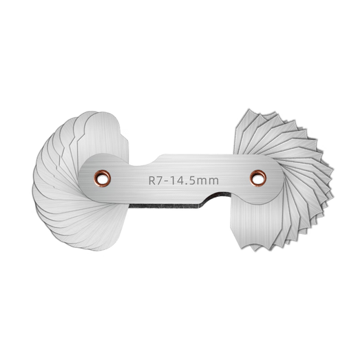 Stainless steel r gauge radius gauge sample plate R angle gauge high precision radian radius arc ruler measuring tool R1-25 (set of 3)