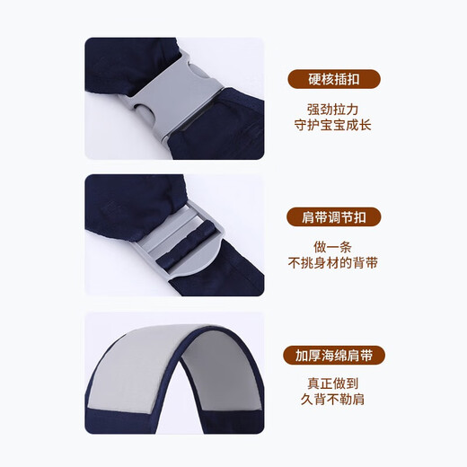 COOKSS Baby Carrier Baby Carrier Magic Tool for Holding Children Newborns and Old Children 1-3 Years Old Horizontal Front Hold Type Simple and Breathable Starry Sky Gray* Breathable Model