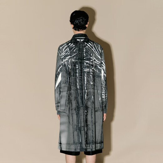 Sketch Neil Barrett co-branded Sketch autumn and winter new loose lapel windbreaker casual mesh fashion jacket 001 black S