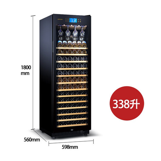 Odino National Warranty Export Quality Odino Red Wine Cabinet Compressor Refrigeration Constant Temperature Wine Cabinet Wine Foreign Wine Cabinet Freshness Cabinet BJ-435 550 Thin Full Display Model 338L