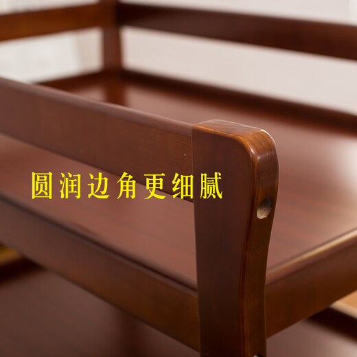 Tianjiao Beibei European solid wood baby changing table multi-functional crib bb bath changing table baby touching table white dark heightened white partition is not solid wood