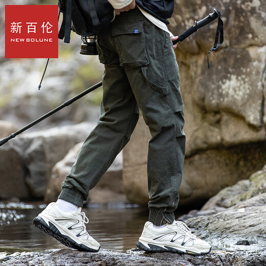 Pantalons de travail de New Balance Men a attaché les pieds en automne et en hiver multi-poche à zépper américain rétro-trant décontracté hommes 679 Green militaire (style régulier) 30 Suggestions 120-130 Jin [Jin est égal à 0,5 kg]