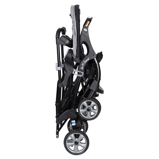 Baby trend two-seater stroller can sit or stand, 22.6kg load capacity, front and rear seat belts