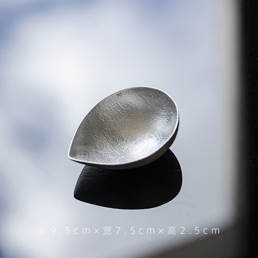 Cao Mu Temple pure tin handmade small tea set with hammer pattern retro tea lotus tea appreciation device tea pouring device tea ceremony tea needle tea spoon tea dial egg shaped tea set